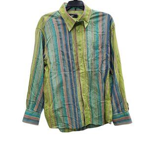 New Man Men's French Designer Bright Spring Multicolor Stripe Long Sleeve FR 6